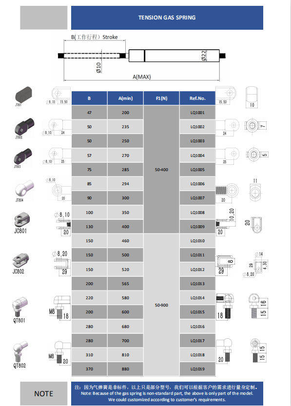 伸縮氣彈簧規(guī)格 伸縮氣彈簧規(guī)格
